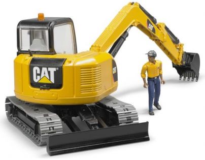 Bruder 2466 Minibager Cat s figúrkou 1:16