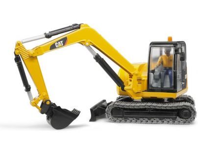 Bruder 2466 Minibager Cat s figúrkou 1:16