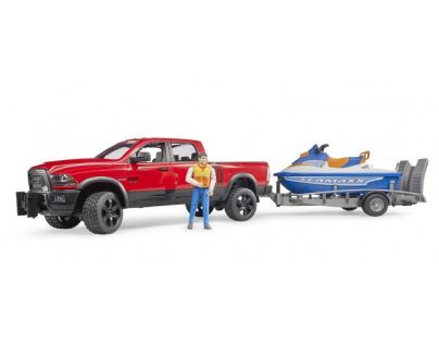 Bruder 2503 Auto RAM s prívesom vodným skútrom a figúrkou
