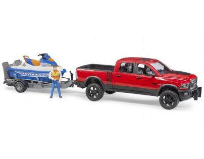 Bruder 2503 Auto RAM s prívesom vodným skútrom a figúrkou