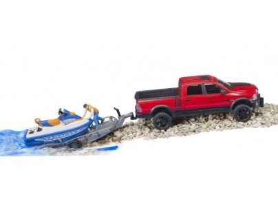 Bruder 2503 Auto RAM s prívesom vodným skútrom a figúrkou