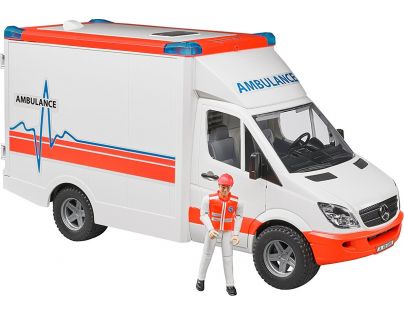 Bruder 2536 Mercedes Benz Sprinter sanitka s figurkou - Poškodený obal
