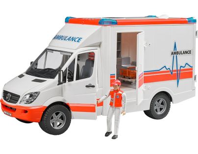 Bruder 2536 Mercedes Benz Sprinter sanitka s figurkou - Poškodený obal