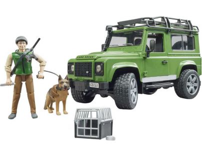 Bruder 2587 Land Rover lesník a pes s výstrojí 1:16
