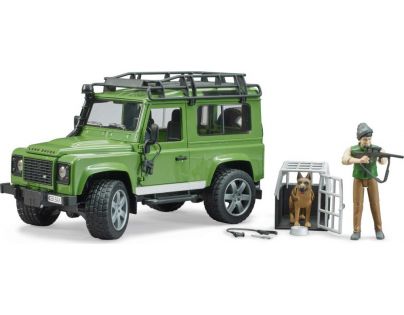 Bruder 2587 Land Rover lesník a pes s výstrojí 1:16