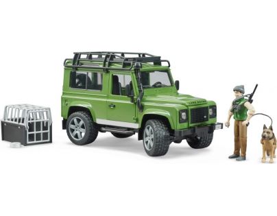Bruder 2587 Land Rover lesník a pes s výstrojí 1:16