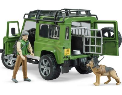 Bruder 2587 Land Rover lesník a pes s výstrojí 1:16