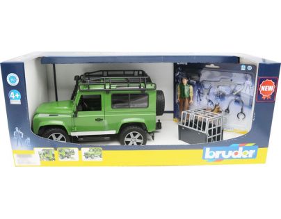 Bruder 2587 Land Rover lesník a pes s výstrojí 1:16
