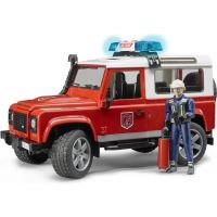 Bruder 2596 Land Rover Defender Hasičské auto s figúrkou hasičov 1:16