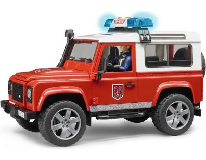 Bruder 2596 Land Rover Defender Hasičské auto s figúrkou hasičov 1:16