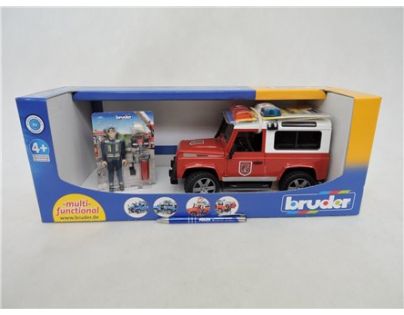 Bruder 2596 Land Rover Defender Hasičské auto s figúrkou hasičov 1:16