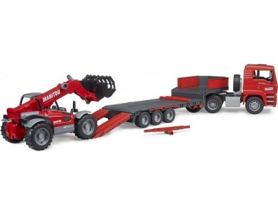 Bruder 2774 MAN TGA s návesom a teleskopickým nakladačom Manitou MLT 633 1:16