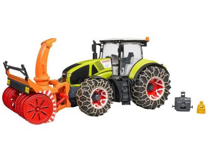Bruder 3017 Traktor Claas Axion 950 sa snežnou frézou a reťaze1:16