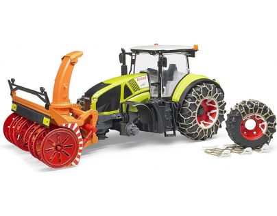 Bruder 3017 Traktor Claas Axion 950 sa snežnou frézou a reťaze1:16