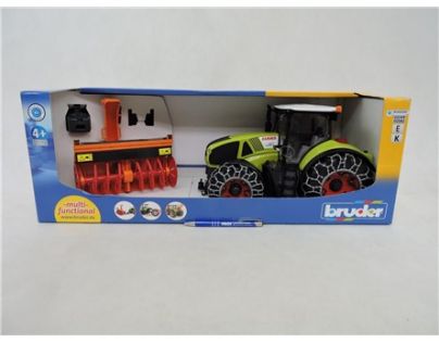 Bruder 3017 Traktor Claas Axion 950 sa snežnou frézou a reťaze1:16