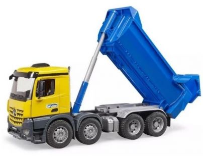 Bruder 3623 Mercedes Benz sklápací s automatickou zadnou stenou modrý náves 1:16