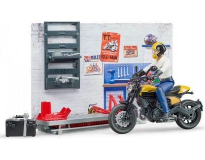 Bruder 63053 Motorka Ducati terénne s motorkárom