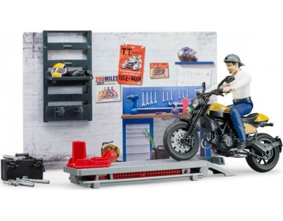 Bruder 63053 Motorka Ducati terénne s motorkárom