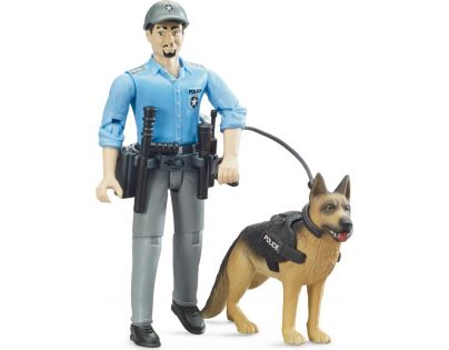 Bruder 62150 Policajt so psom