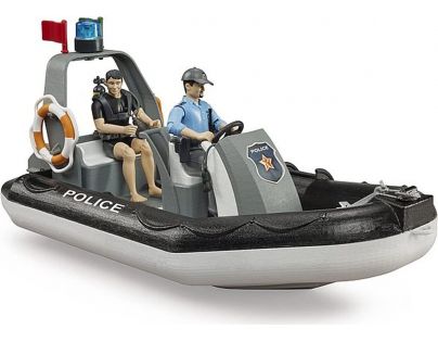 Bruder Bworld Policajný čln s otočným majákom 1:16