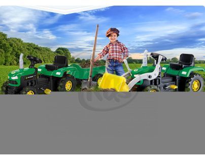 Šlapací traktor s vozíkem Buddy Toys