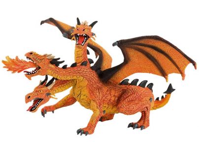 Bullyland Drak trojhlavý oranžový