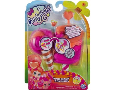 Candylocks voňavá bábika sa zvieratkom Posie Peach a Fin-chill