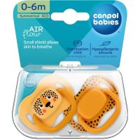 Canpol babies Set symetrických silikónových cumlíkov BabiesBoo 0 - 6 m 2 ks oranžový 6