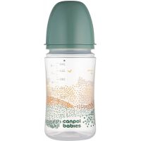 Canpol babies Antikoliková fľaša EasyStart Mountains 240 ml zelená