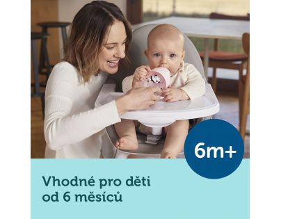Canpol babies Nevylievací hrnček so slamkou a závažím Exotic Animals 270 ml žltý