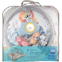 Canpol babies Plyšová edukatívna hracia deka s hrazdičkou Safari 3