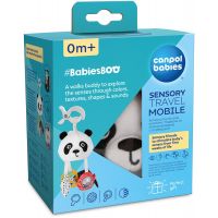 Canpol babies Senzorická závesná cestovná hračka Panda s klipom BabiesBoo 5