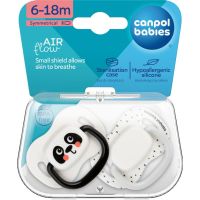 Canpol babies Set symetrických silikónových cumlíkov BabiesBoo 6 - 18 m 2 ks biely 6