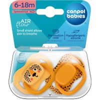 Canpol babies Set symetrických silikónových cumlíkov BabiesBoo 6 - 18 m 2 ks oranžový 6