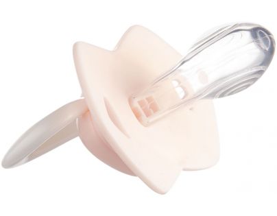 Canpol babies Set symetrických silikónových cumlíkov Light touch 0 - 6 m Royal Baby ružový