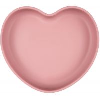 Canpol babies Silikónový tanier s prísavkou srdca ružový 2