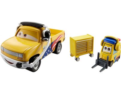 Mattel Cars 2 Autíčka 2ks Jeff Gorvette Pitty a John Lassetire
