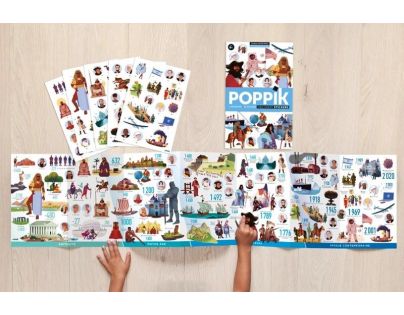 Poppik Samolepkový plagát vzdelávací Časová os histórie