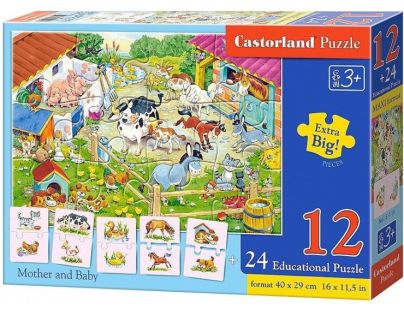 Castorland Puzzle 12 dielikov a 24 puzzlí do páru