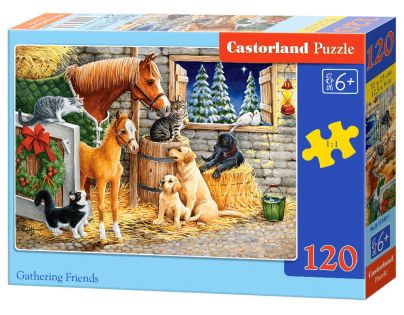Castorland Puzzle Stretnutie priateľov v stajni 120 dielikov