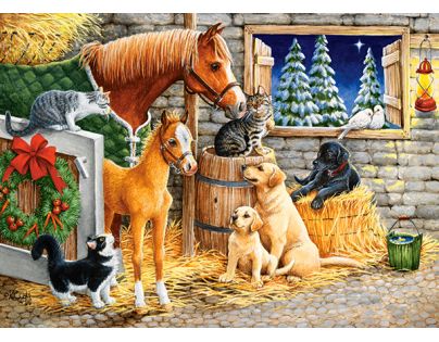 Castorland Puzzle Stretnutie priateľov v stajni 120 dielikov