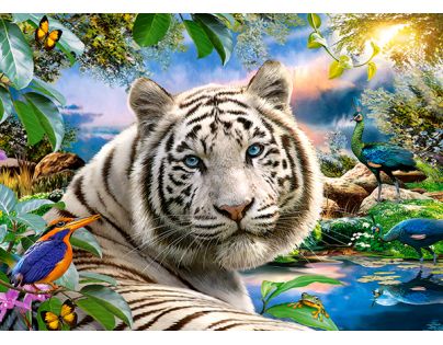 Castorland Puzzle Biely tiger za súmraku 180 dielikov