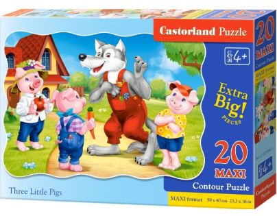 Castorland Puzzle maxi Tri malé prasiatka 20 dielikov