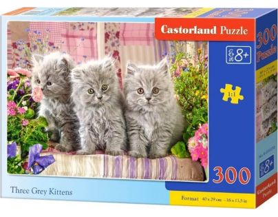Castorland Puzzle Tri šedivá mačiatka 300 dielikov