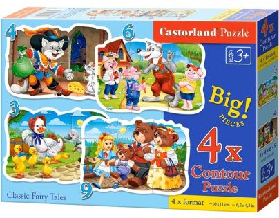 Castorland Puzzle Rozprávky 4 v 1 mini