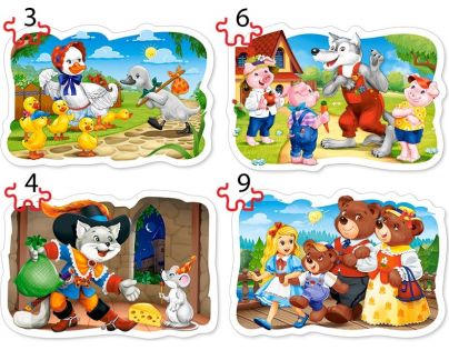 Castorland Puzzle Rozprávky 4 v 1 mini