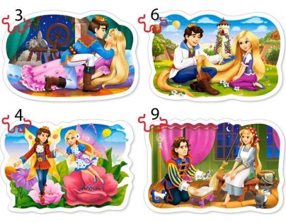 Castorland Puzzle 4 v 1 mini Zamilované rozprávky