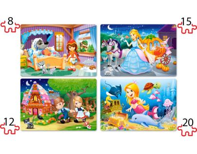 Castorland Puzzle 4 v 1 Rozprávky