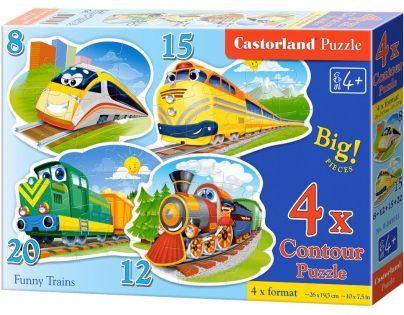 Castorland Puzzle 4 v 1 Vlaky