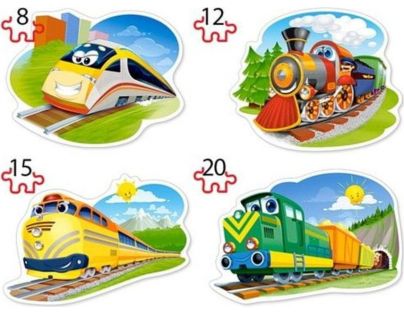 Castorland Puzzle 4 v 1 Vlaky